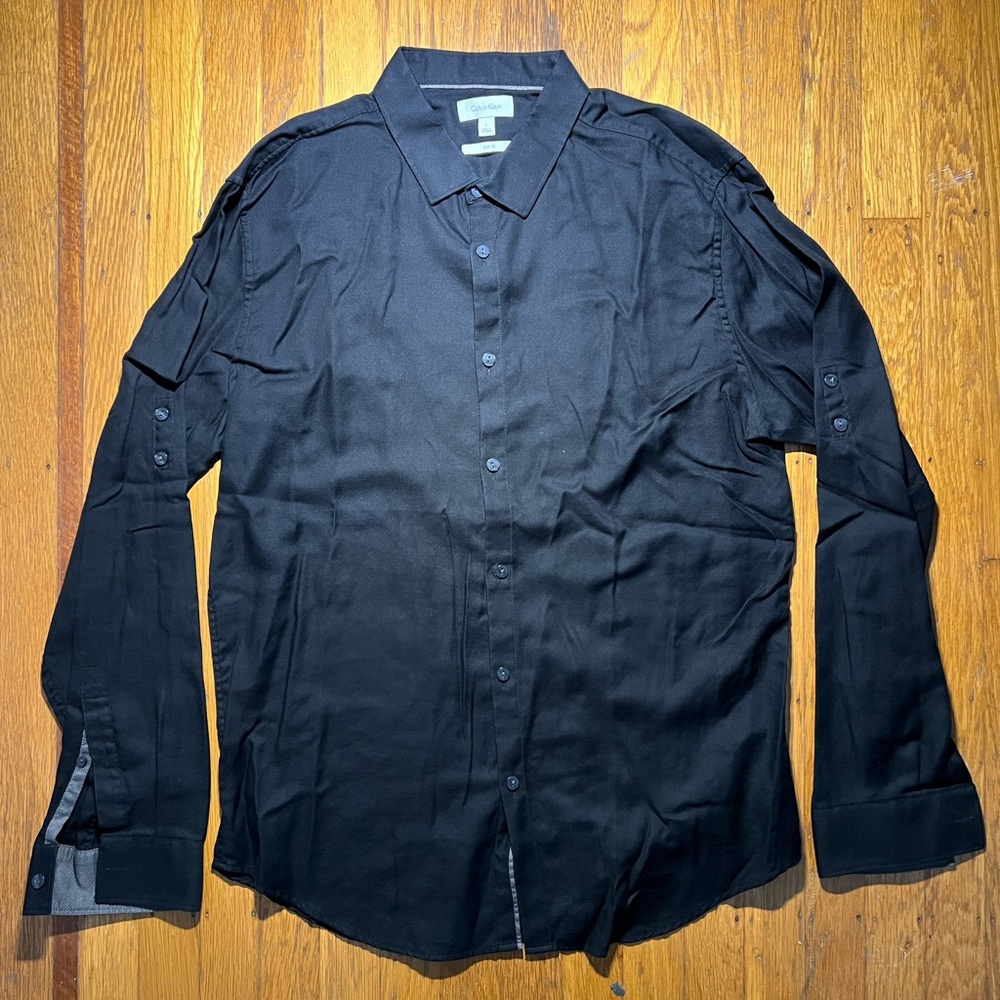 Calvin Klein Black Button Down Dress Shirt